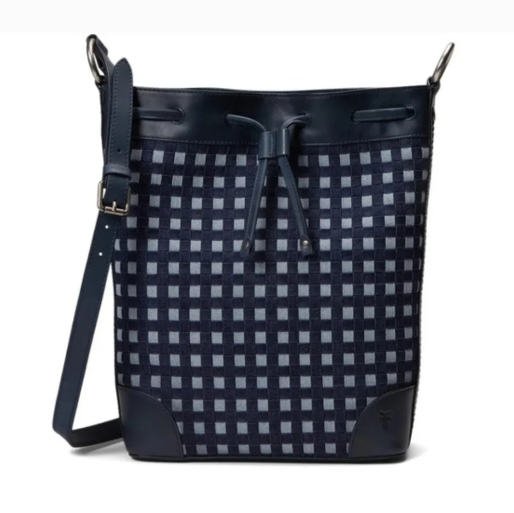Frye Melissa Denin Drawstring Hobo Bucket Bag.